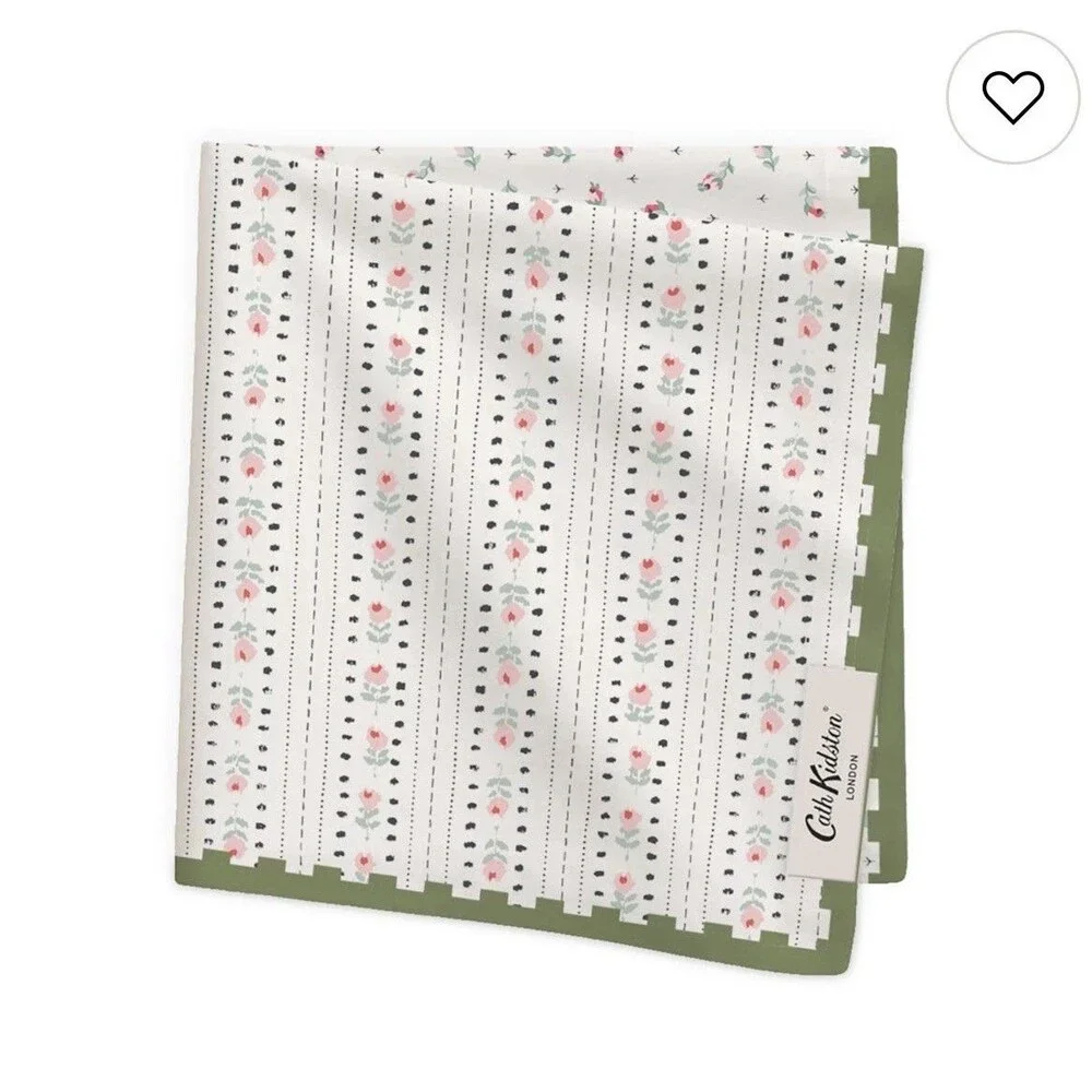 Cath Kidson London Set Of 4 Napkins 100% Cotton Floral Pattern